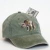 A hat with an image of a elephant on it.
