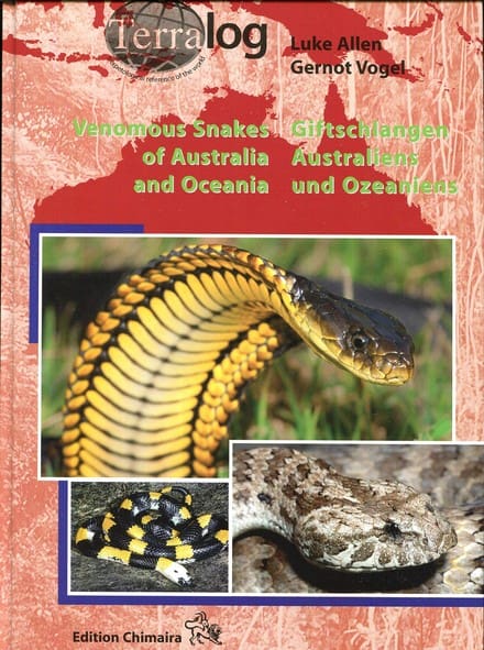 A book cover with different types of snakes.