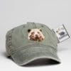 A hat with an image of a bear on it.