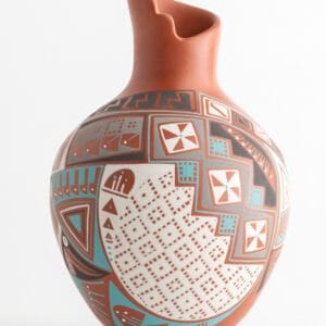 A vase with a pattern on it