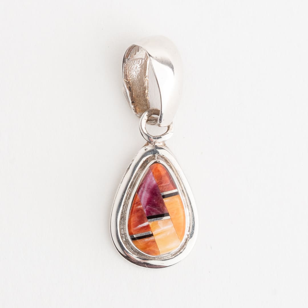 Spinney Oyster Inlay Tear Drop Pendant - ECO Wear & Publishing, Inc.