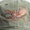 A close up of the back of a baseball cap