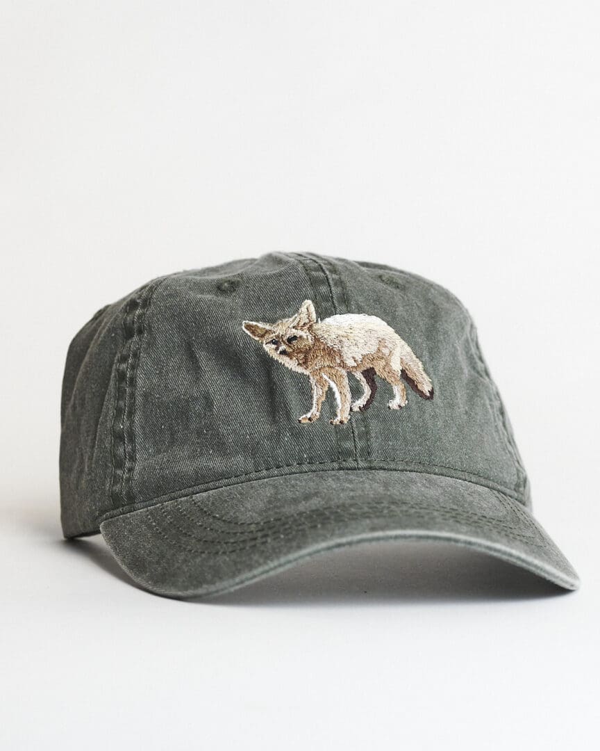 A hat with an animal on it