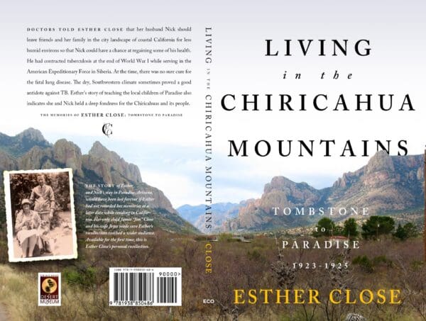 A book cover with an image of mountains and trees.